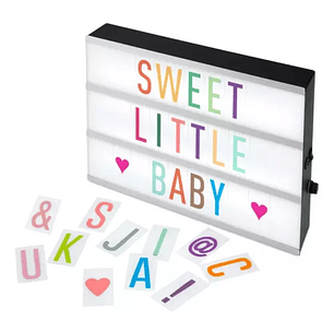 Caja Luz Led Lightbox A4 Pizarra Letras Emojis