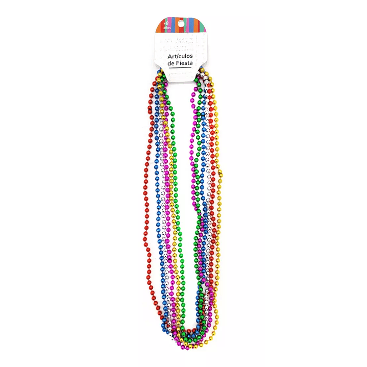 Collar Perla Colores Surtidos Beads Fiesta Cotillón 3