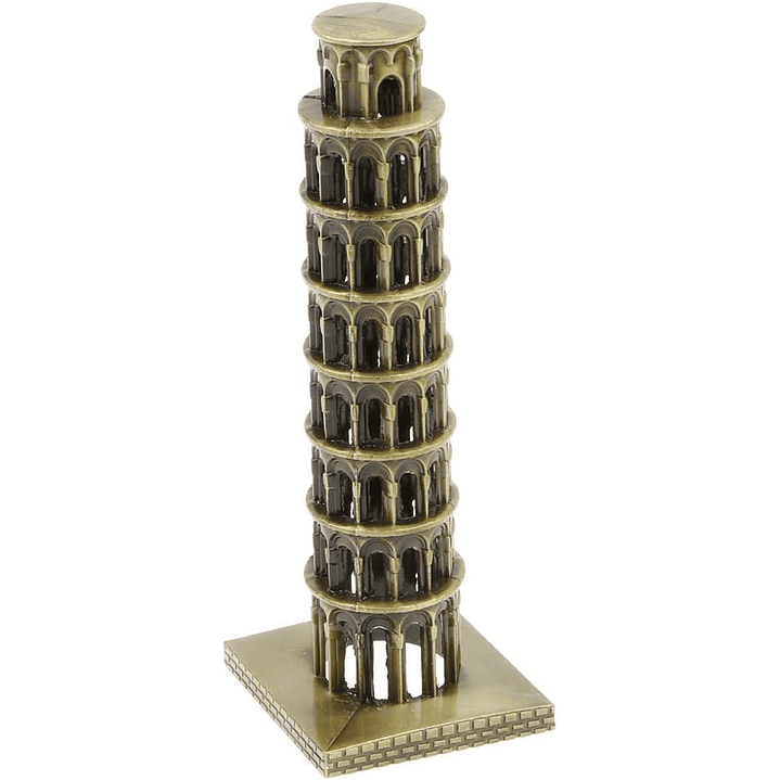 Estatua Torre De Pisa Escultura Decoración Regalo 16cm Largo 3