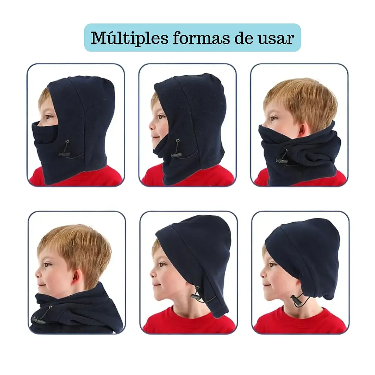 Gorro Pasamontañas De Polar Para Niños Abrigo Invierno Frio 10