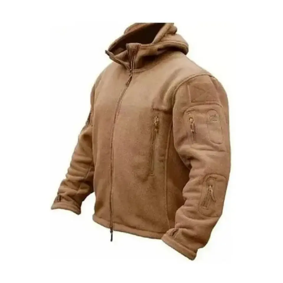 Chaqueta softshell térmica micropolar hombre, impermeable táctica de invierno 7