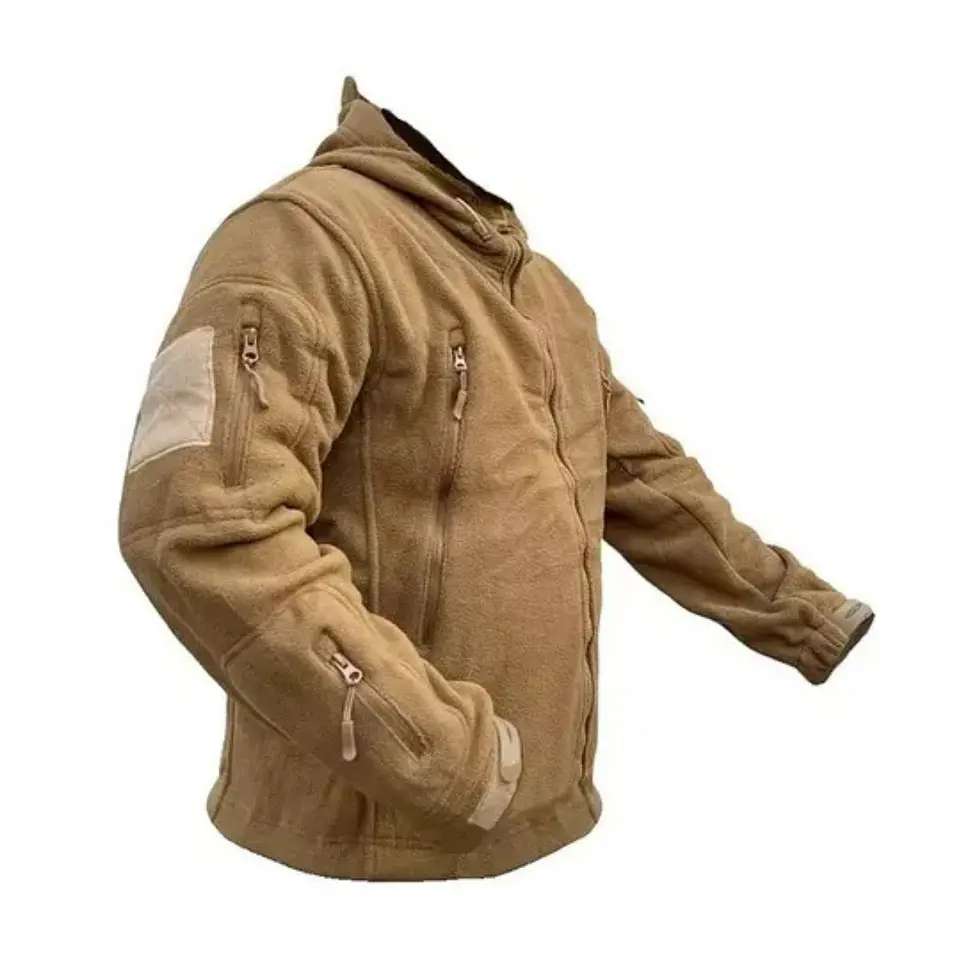 Chaqueta softshell térmica micropolar hombre, impermeable táctica de invierno 8