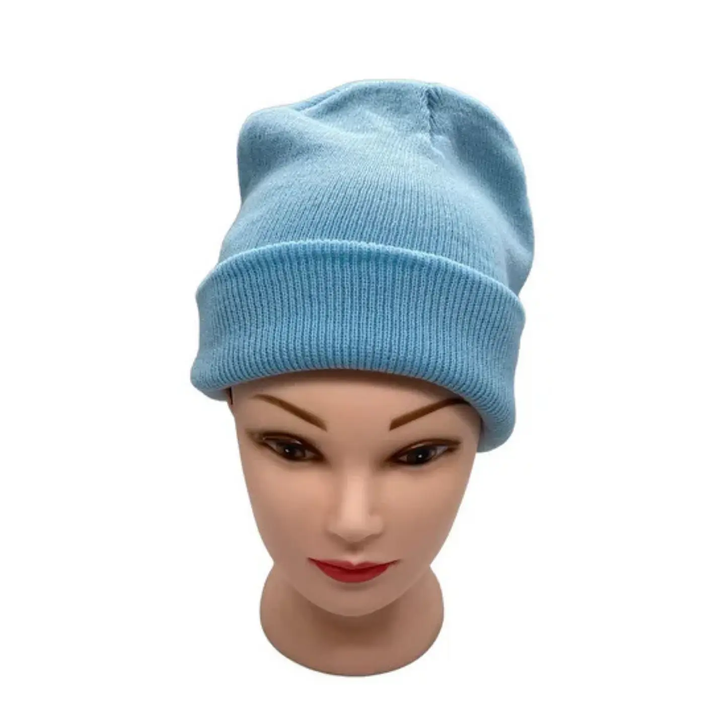 Gorro Beanie De Lana Adulto Con Doblez Forro Polar 13