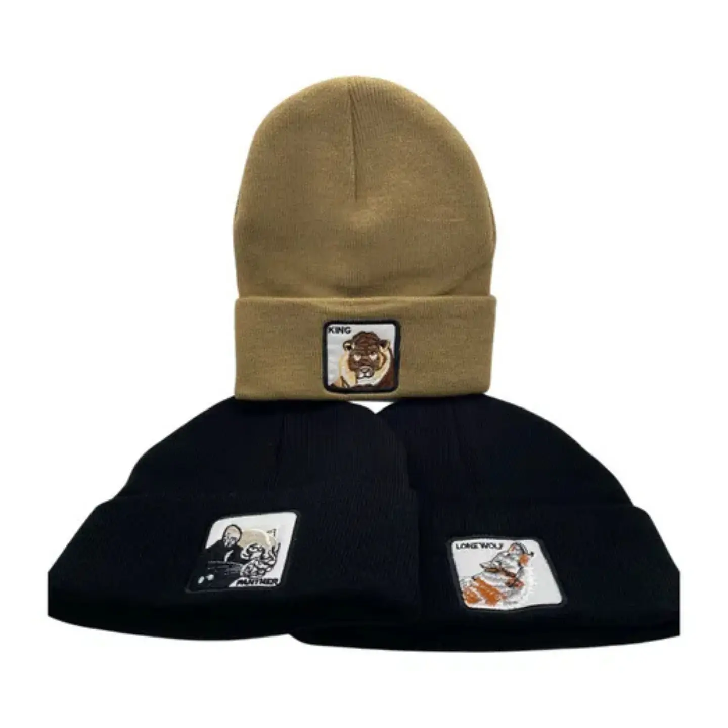 Pack 3 Gorros Beanies de Lana con Diseño de Animales  9