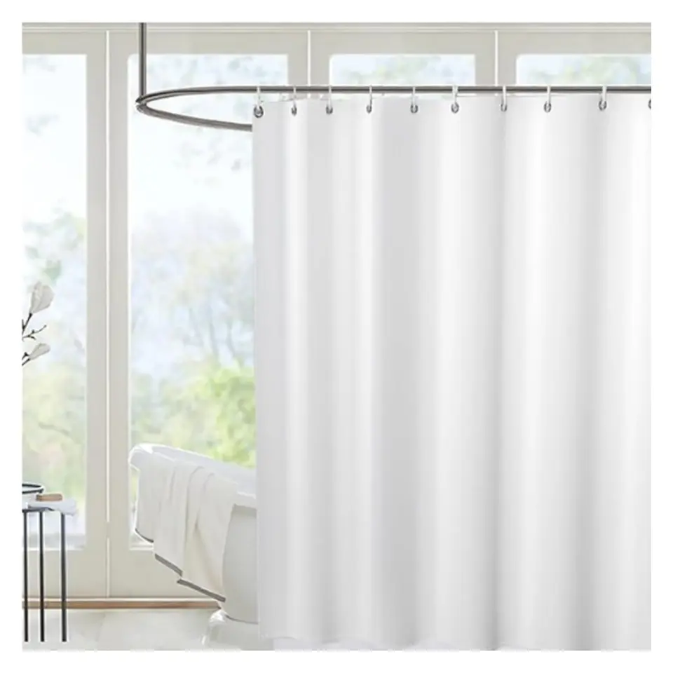 Forro Cortina De Baño Blanca 180x180cm 6