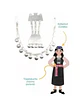 Accesorio Trapelakucha Trarilonco Mapuche Mujer Metalico - Miniatura 2