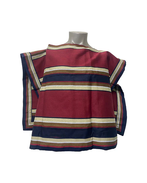 Manta de Huaso Adulto Poncho Tradicional Chileno — Traje Típico Fiestas Patrias y Cueca (Talla Única)