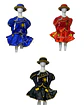 Traje Caporal Niña Con Falso Incluye Sombrero Fiestas Patria - Miniatura 1