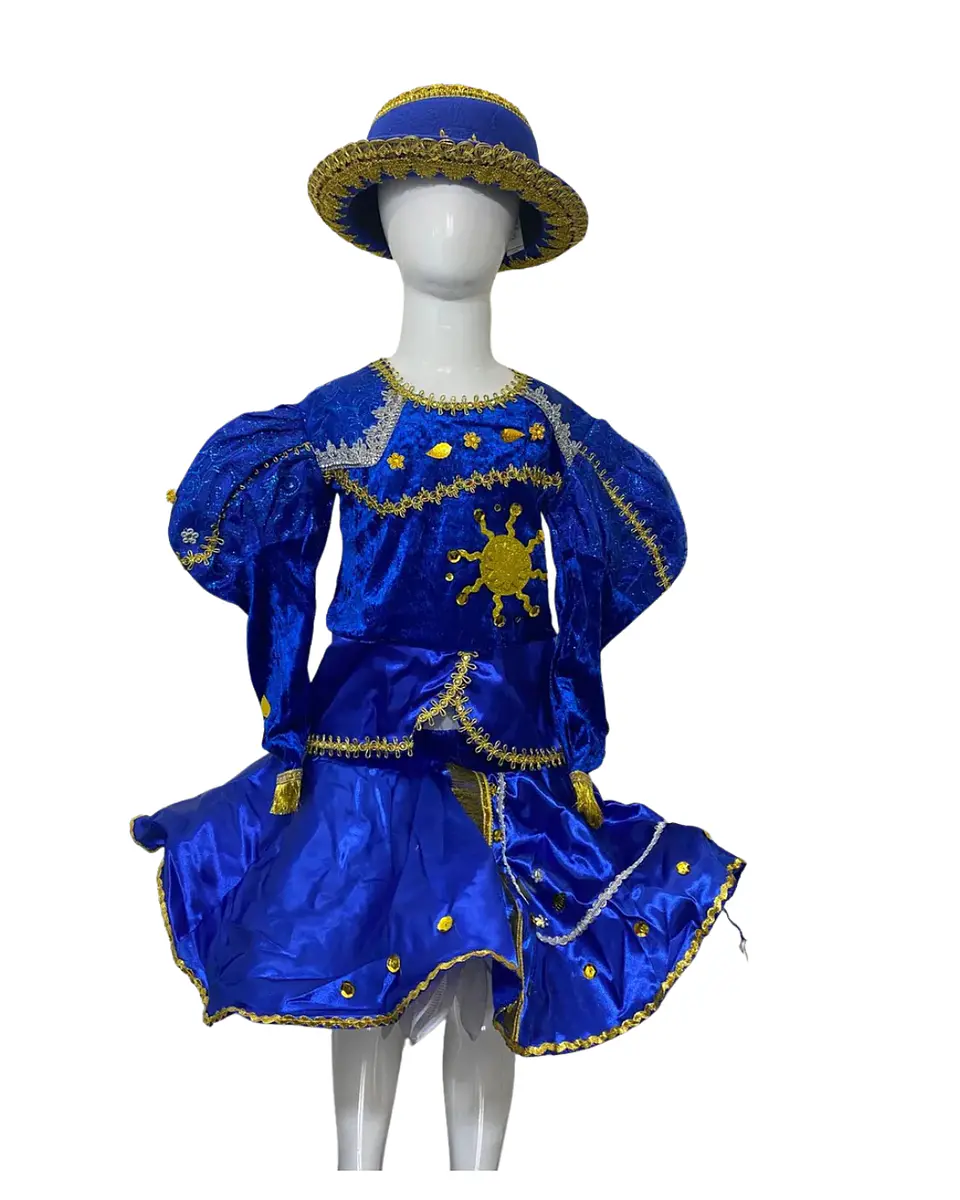 Traje Caporal Niña Con Falso Incluye Sombrero Fiestas Patria 3