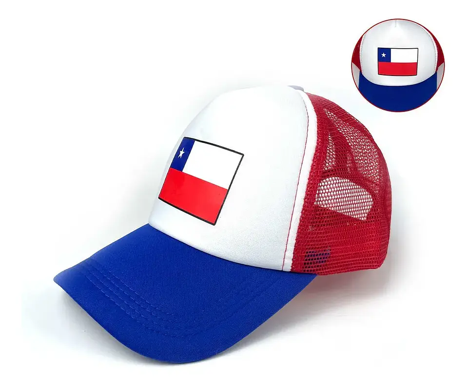 Gorro Jockey Tricolor Chile Regalo Unisex Fiestas Patrias 3
