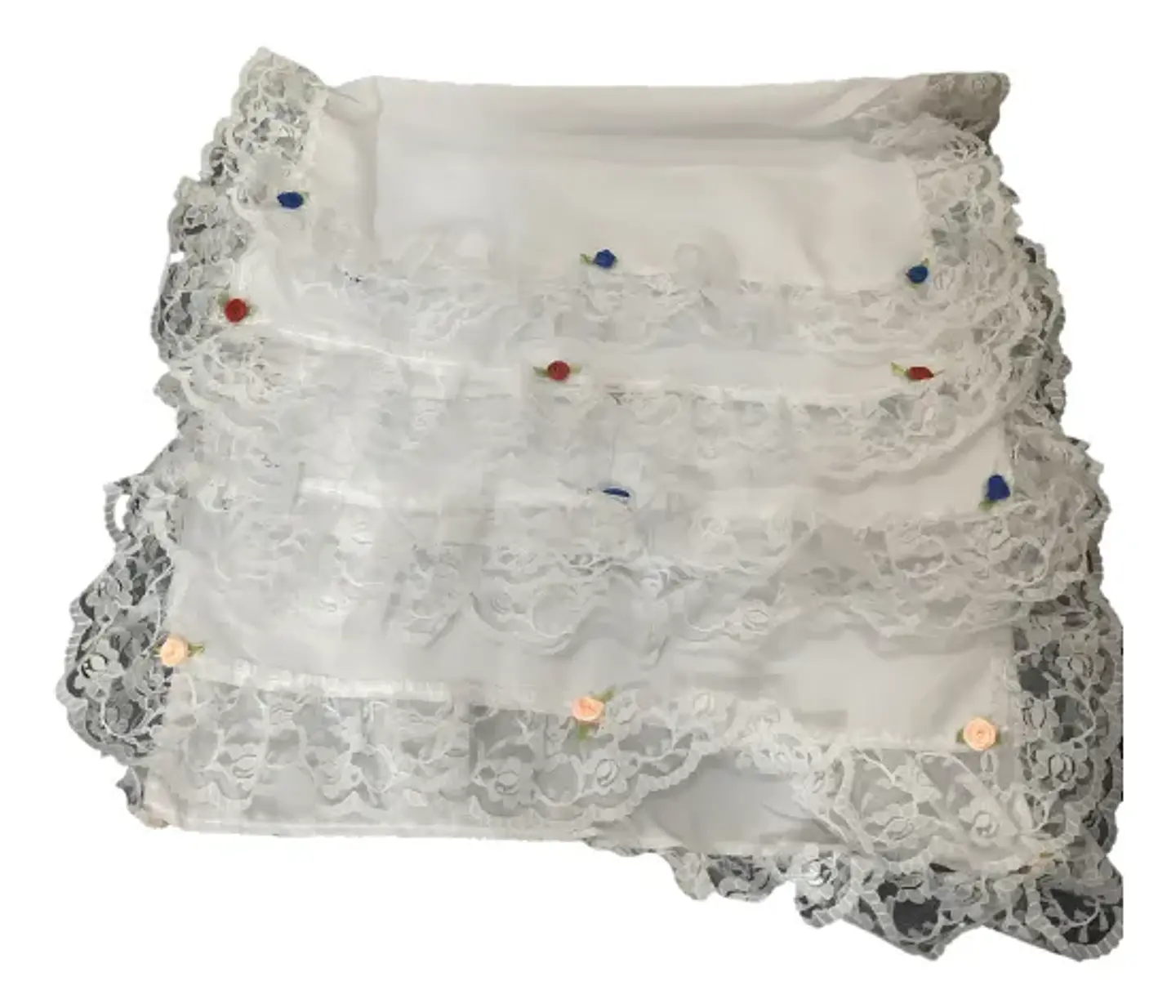 Pack 4 Pañuelo De Cueca Con Velo Blanco Fiestas Patrias 3
