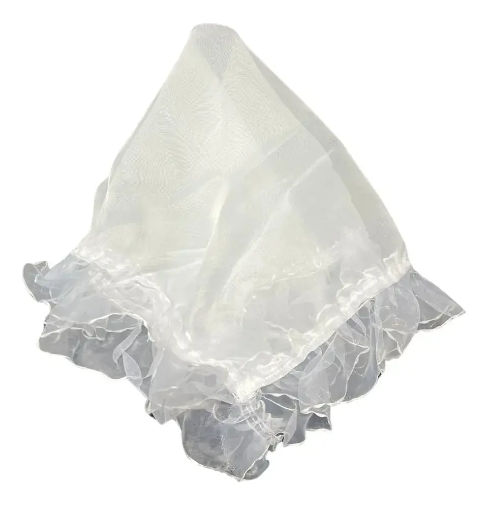 Pañuelos De Cueca De Velo Con Blonda Blanco Fechas Patrias 2