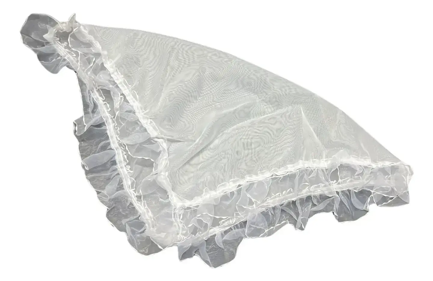 Pañuelos De Cueca De Velo Con Blonda Blanco Fechas Patrias 3