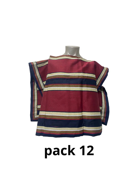 Pack 12 Manta Poncho De Huaso Cueca Adulto