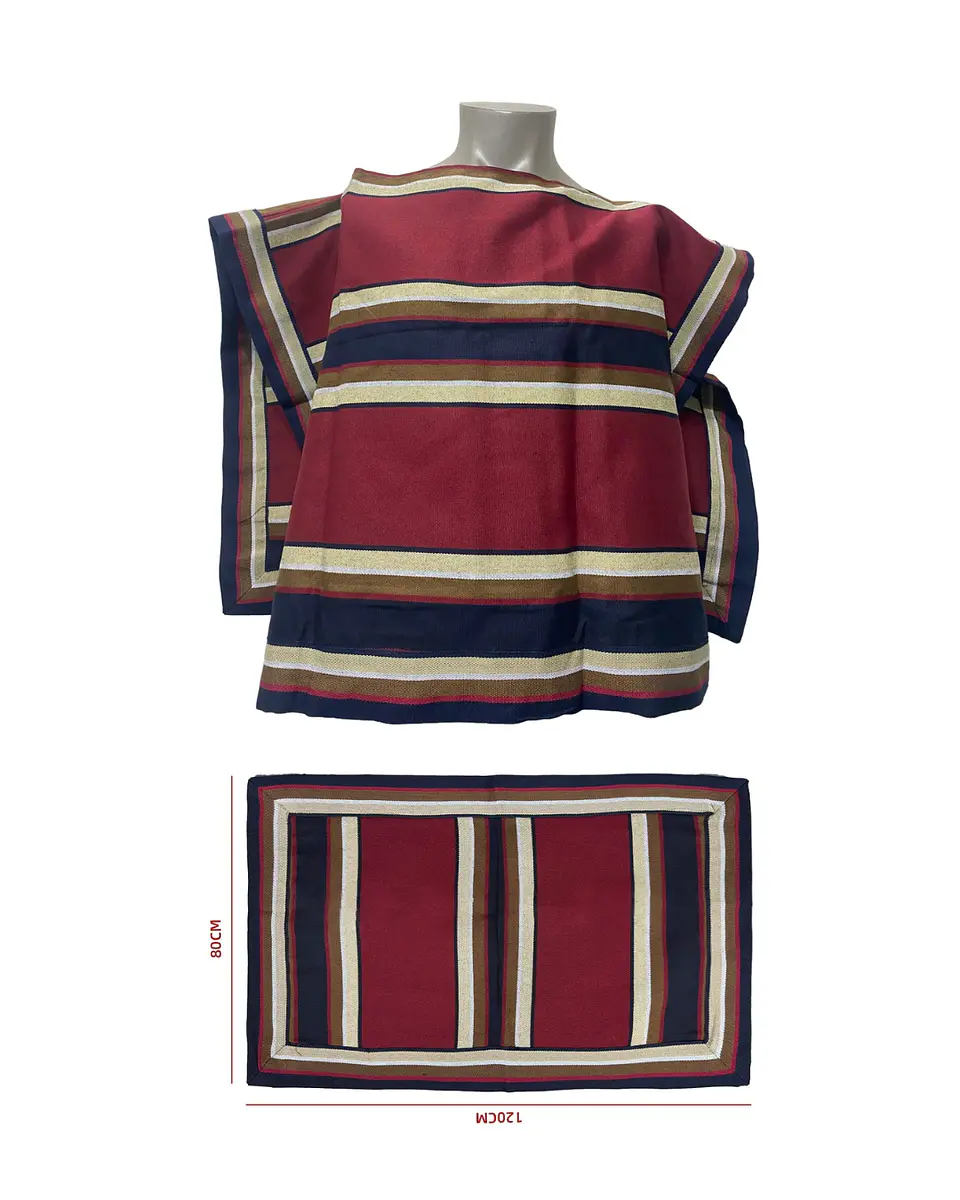 Pack 12 Manta Poncho De Huaso Cueca Adulto 2