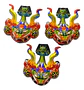 Pack 3 Máscaras La Tirana Baile Fiestas Patrias Diablada - thumbnail 1