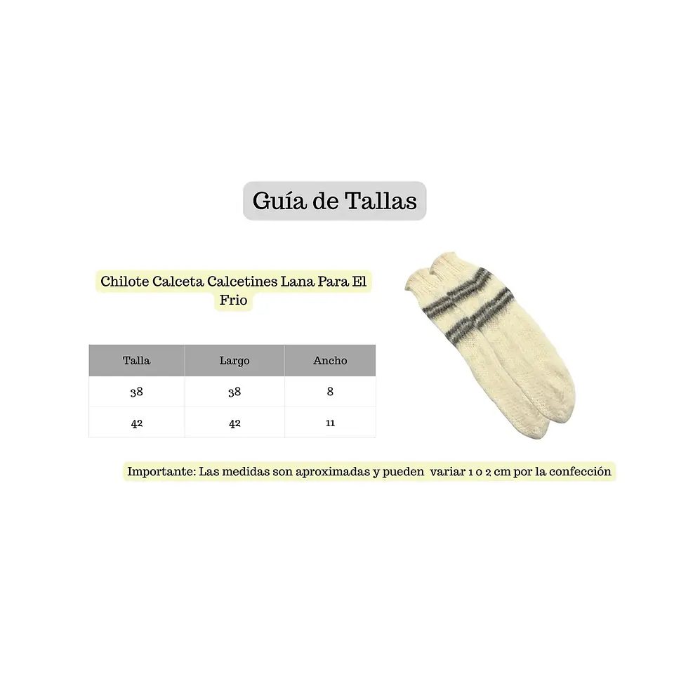 Pack 3 Chilote Calceta Calcetines Lana Para El Frio 2
