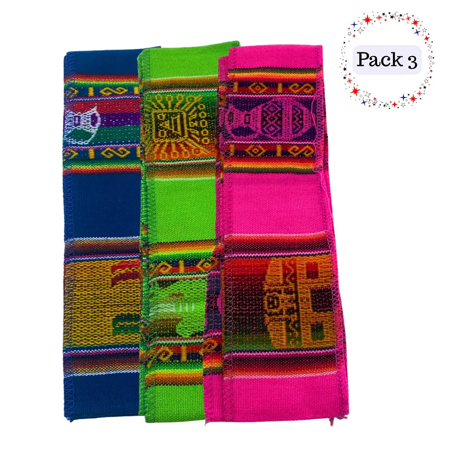 Pack 3 Fajas Nortino Lana  Para Bailes Típicos Chilenos Patrias 1