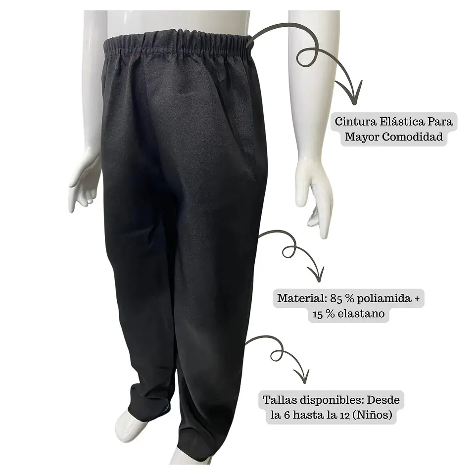 Pantalón Negro Huaso Niño Nortino Traje De Huaso Fiestas Patrias 3