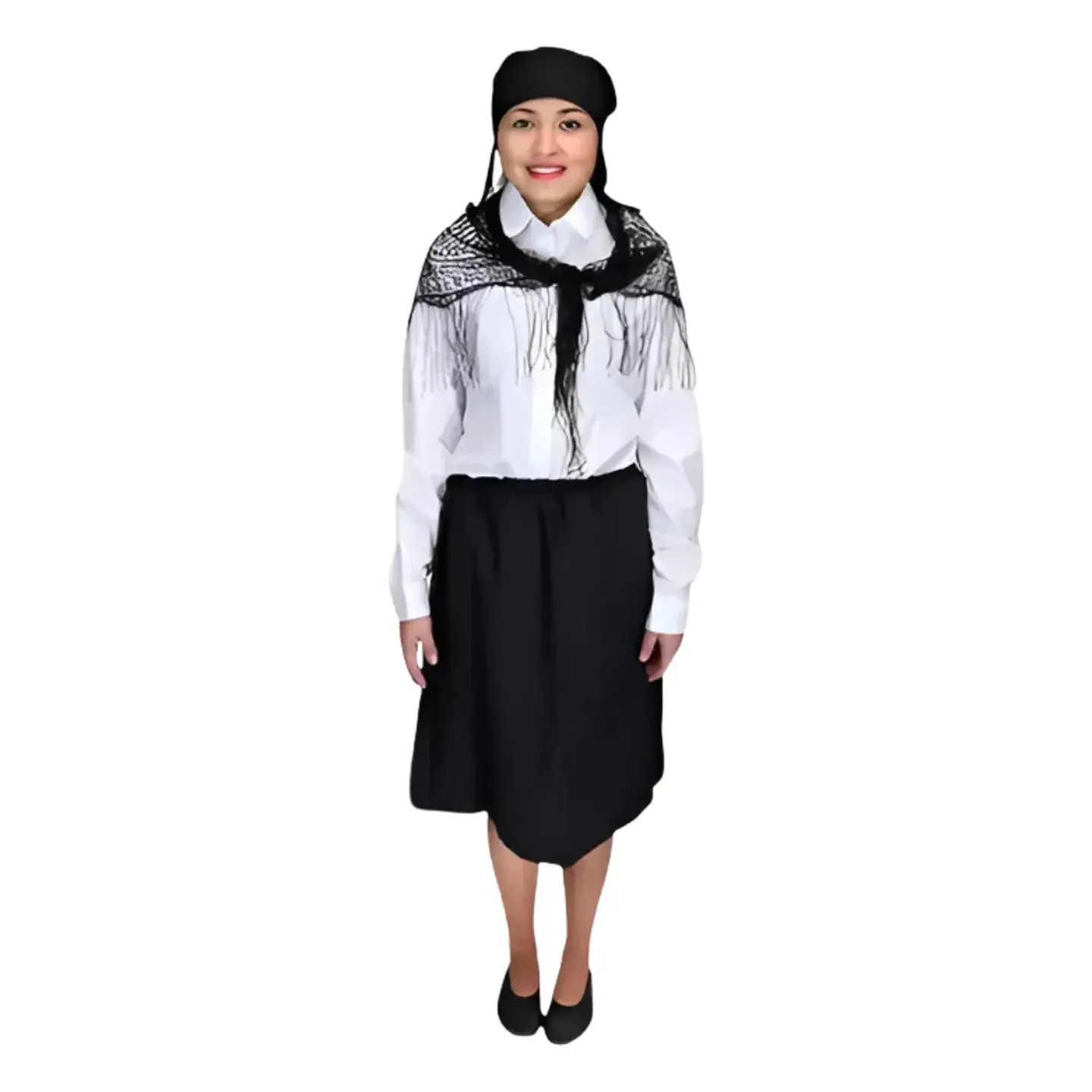Traje Tipico Chilote Fiestas Patrias  Blusa Y Accesorios 1
