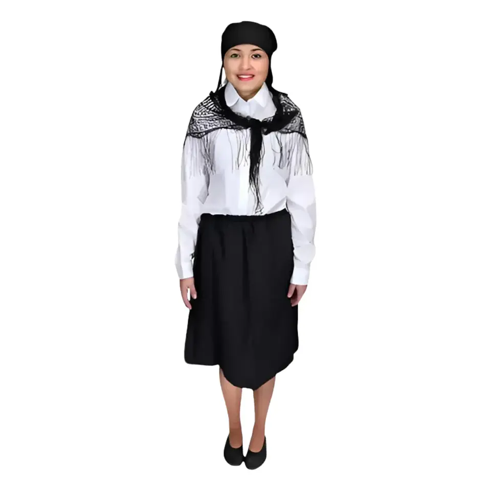 Traje Tipico Chilote Fiestas Patrias  Blusa Y Accesorios 1