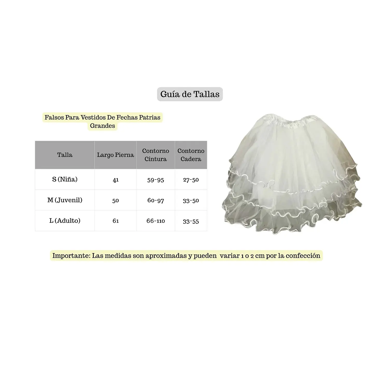 Falsos Para Vestidos De Fechas Patrias Grandes 3