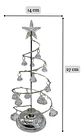 Árbol Navidad Led 27 Cm Metal Tradicional Con Adornos - thumbnail 4
