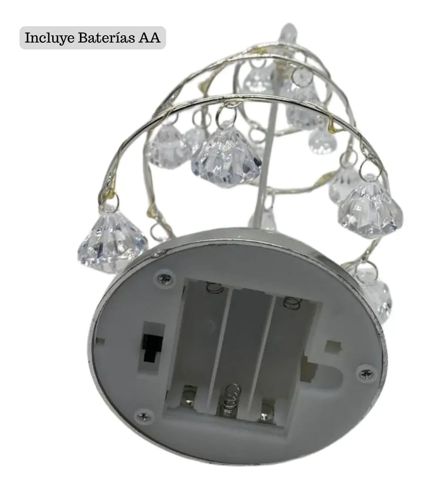 Árbol Navidad Led 27 Cm Metal Tradicional Con Adornos 5