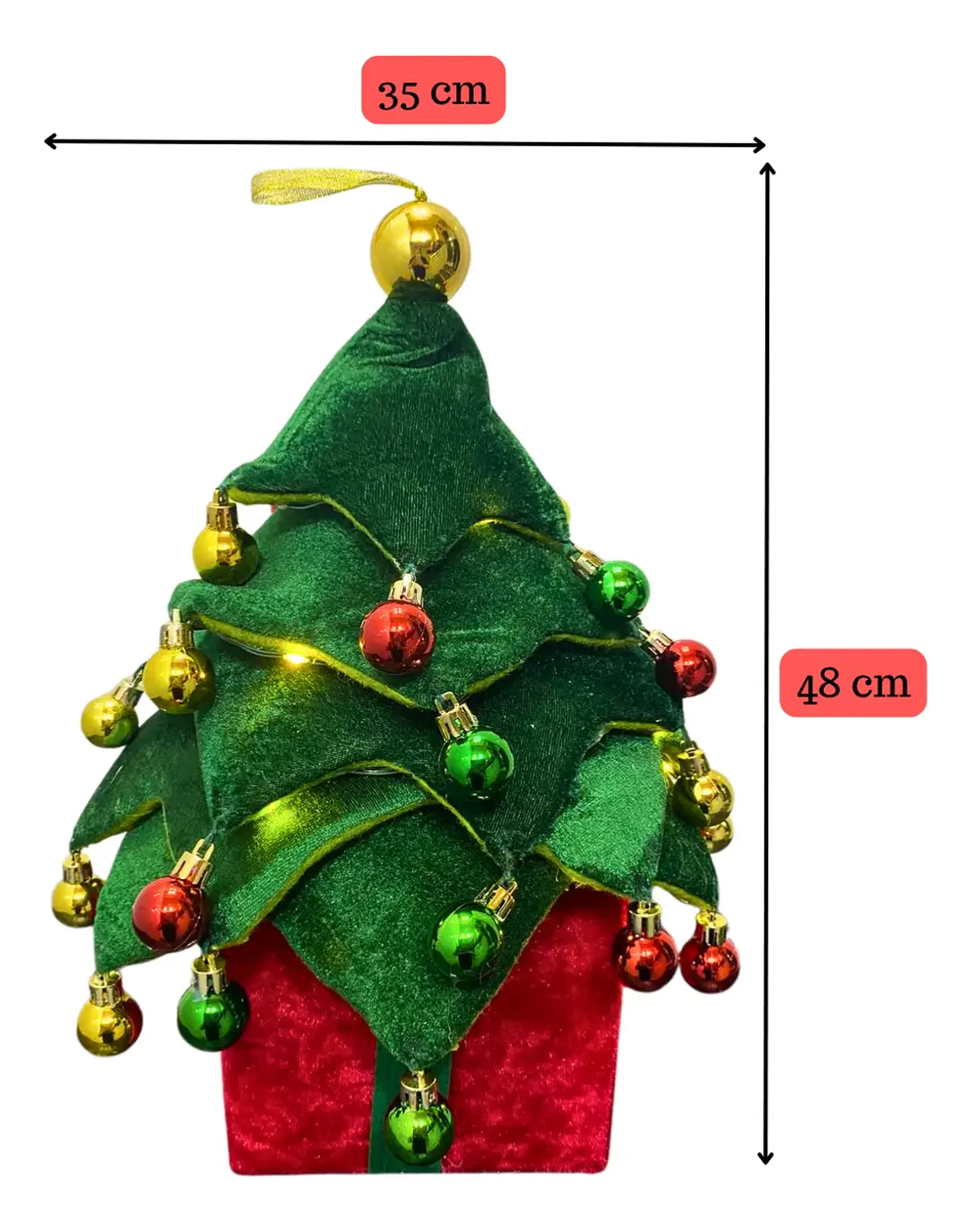 Mini Árbol De Navidad Pino Pequeño Con Base De Madera Decor 3