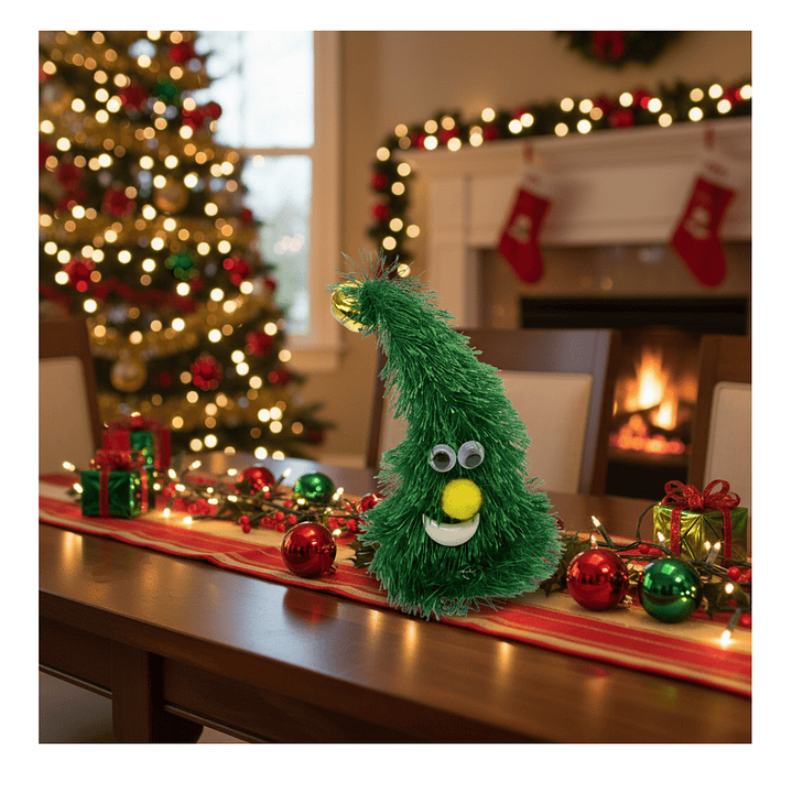 Mini Adorno Navidad Bailarín Con Movimiento Y Música 6