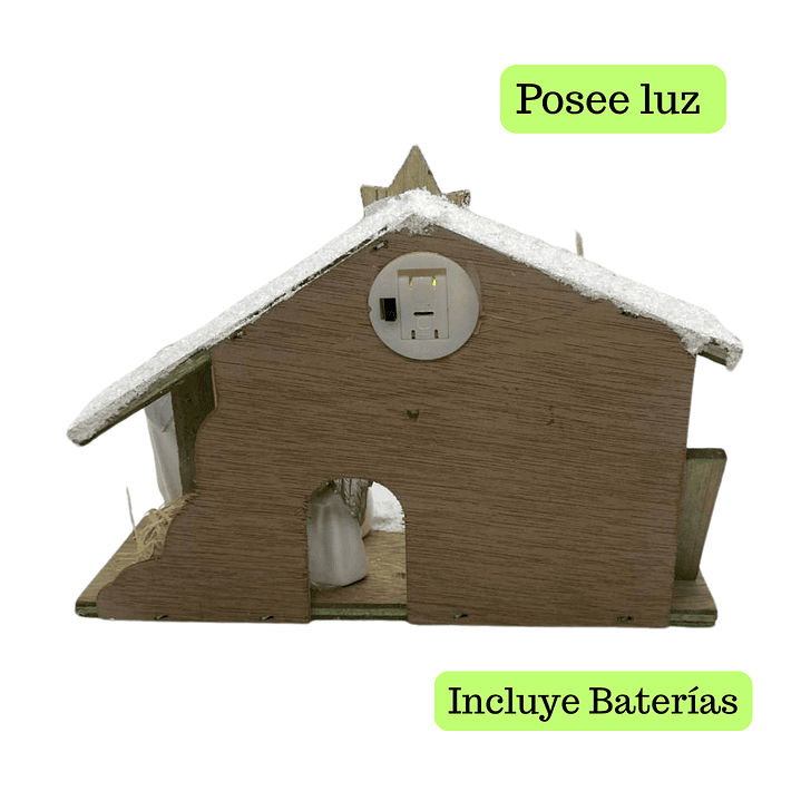 Pesebre De Navidad Nacimiento Chico Madera Adorno De Mesa 3