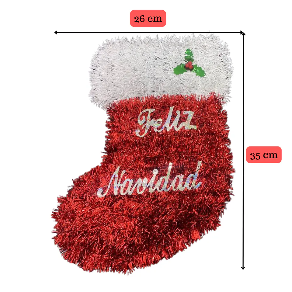 Pack 3 Colgante Botas Adorno Para Puerta De Navidad Hogar 2