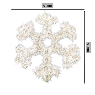 Pack 6 Colgante Copos De Nieve Adorno Para Puerta De Navidad