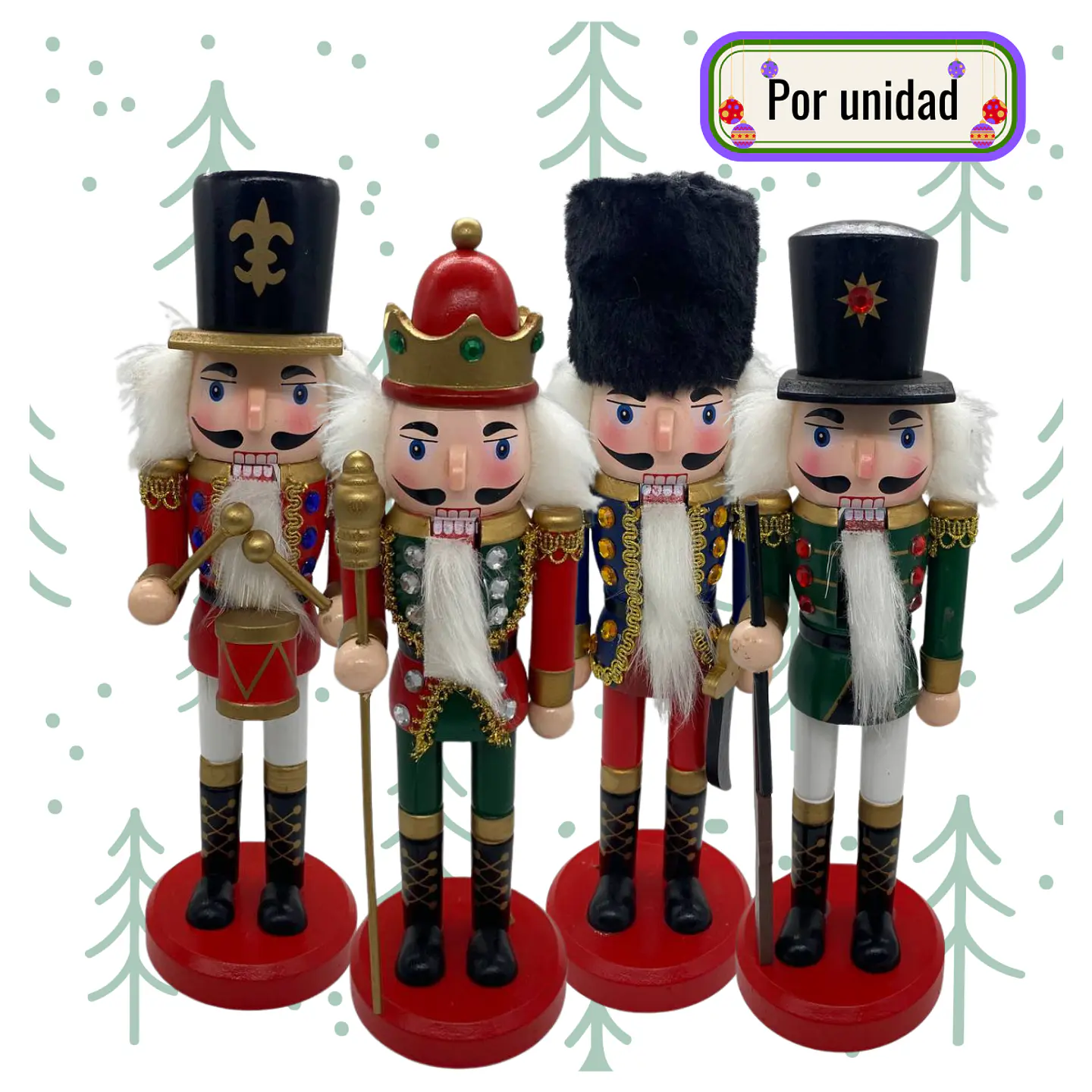 Muñeco Cascanueces 26cm Decoración Navidad Surtido 1