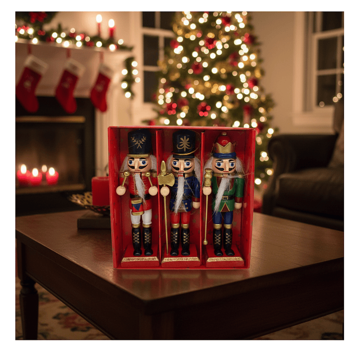 Pack 3 Cascanueces Navideño Colgante Adorno Navidad 3