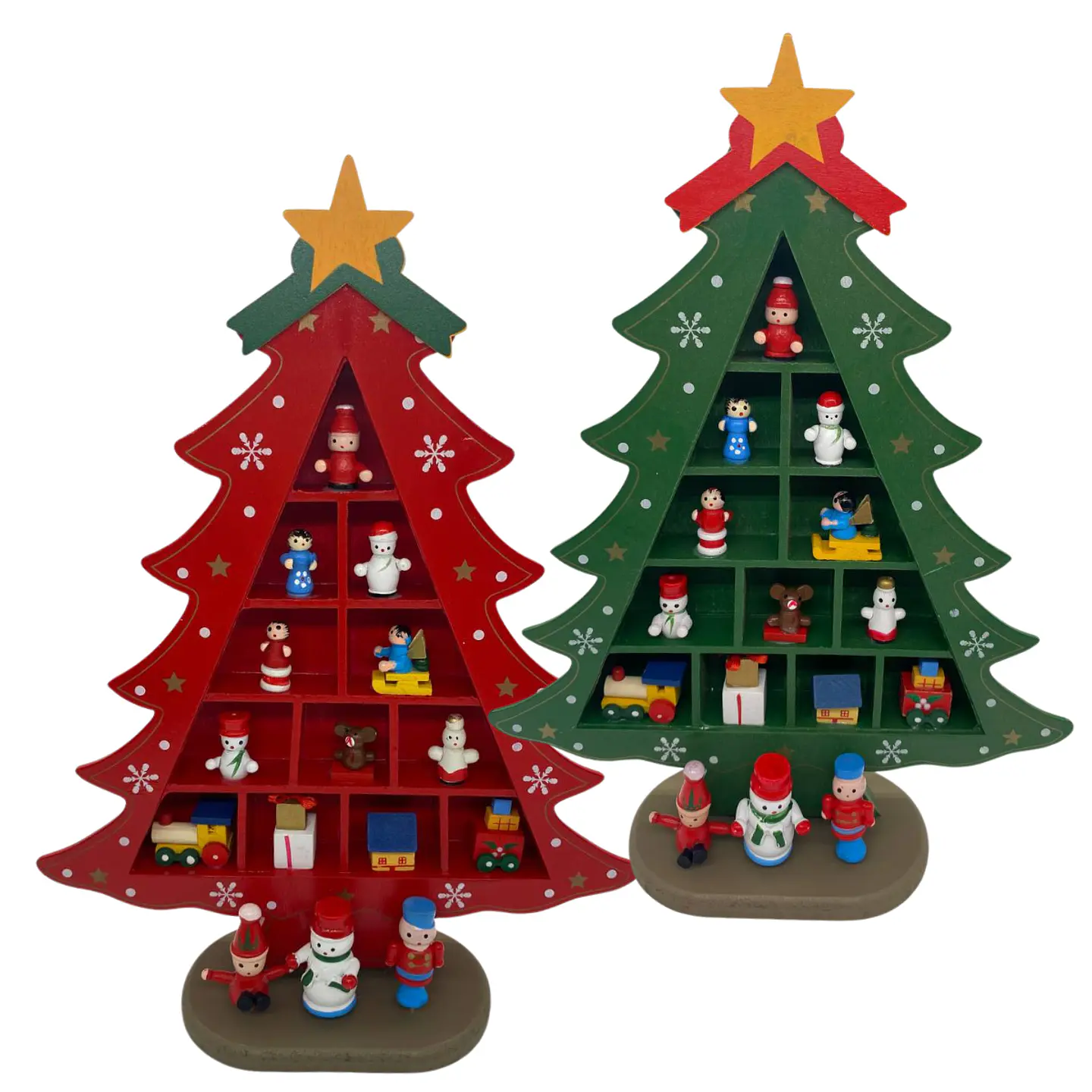 Árbol Navideño De Madera Escritorio Mini Arbolito De Navidad 3