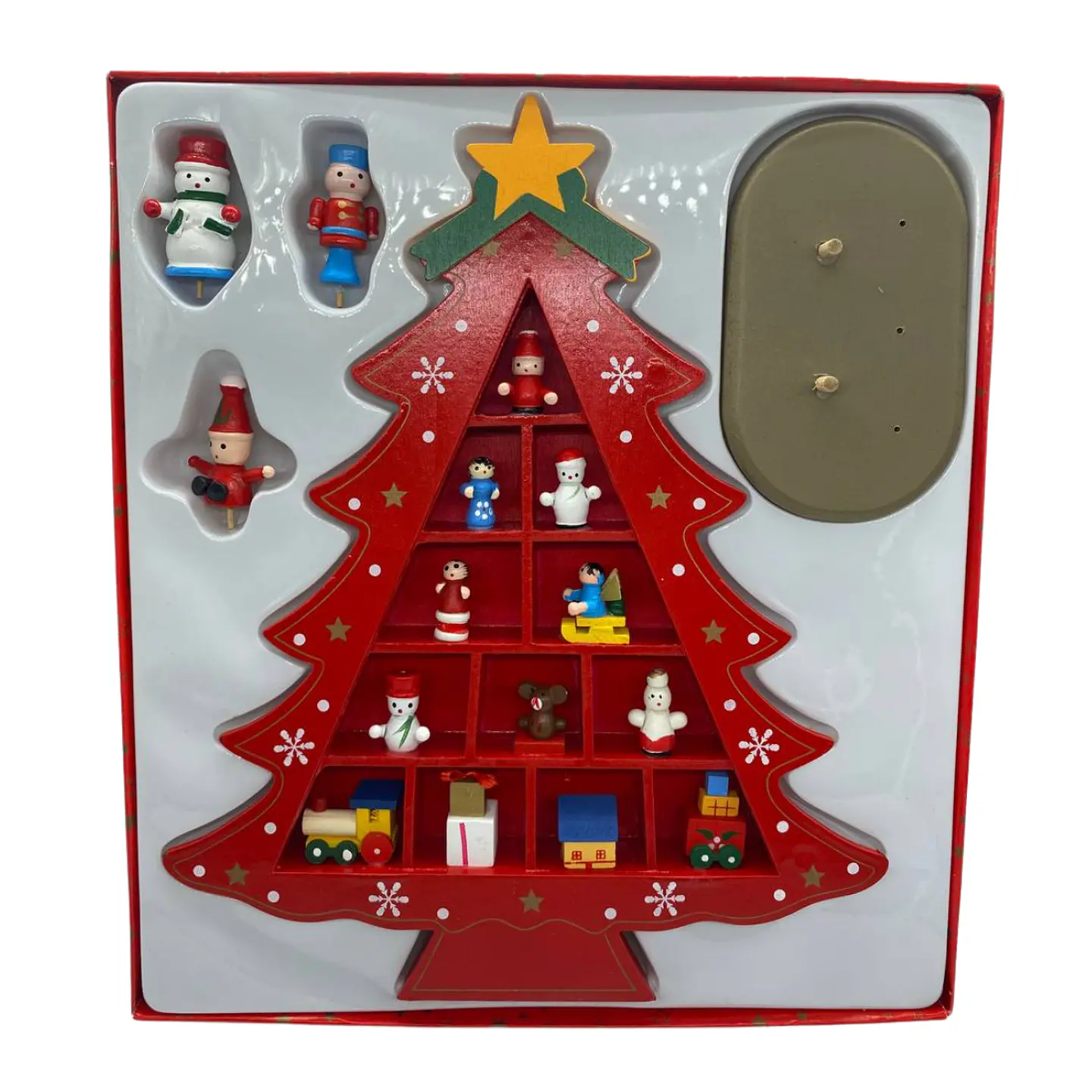 Árbol Navideño De Madera Escritorio Mini Arbolito De Navidad 4