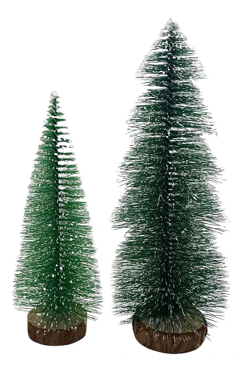 Set Mini Árbol De Navidad Cedro Verde Para Escritorio
