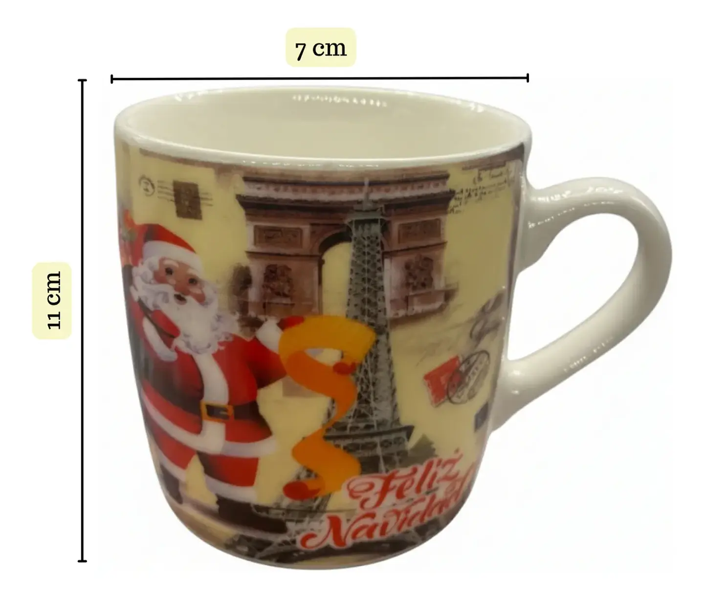 Pack 2 Tazas Viejito Pascuero 200 Ml Navidad 3