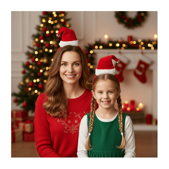 Gorro Cintillo De Viejo Pascuero  Accesorio Navidad x12 Uni 3