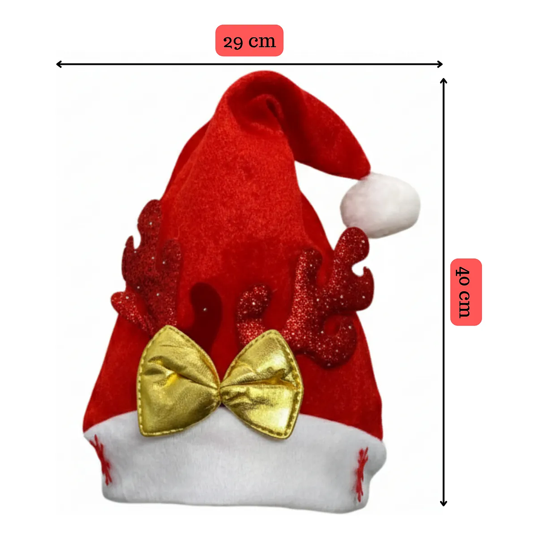 Pack 3 Gorros De Navidad Viejo Pascuero Reno Adorno Navideño 2