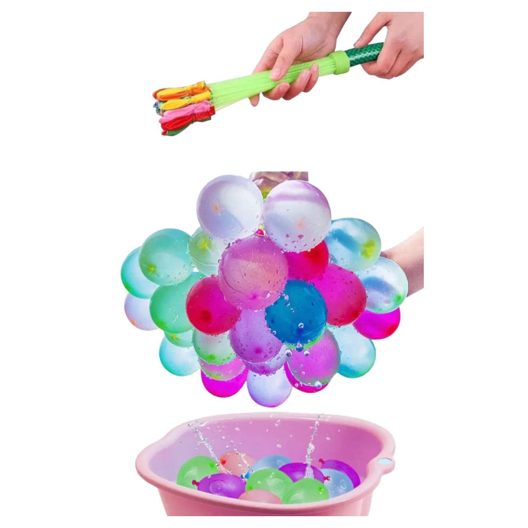 Set 10 Racimos De Bombitas De Agua + Adaptador Verano 6