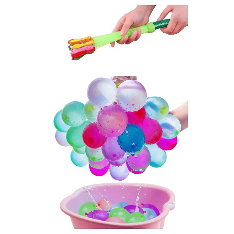 Set 10 Racimos De Bombitas De Agua + Adaptador Verano 6