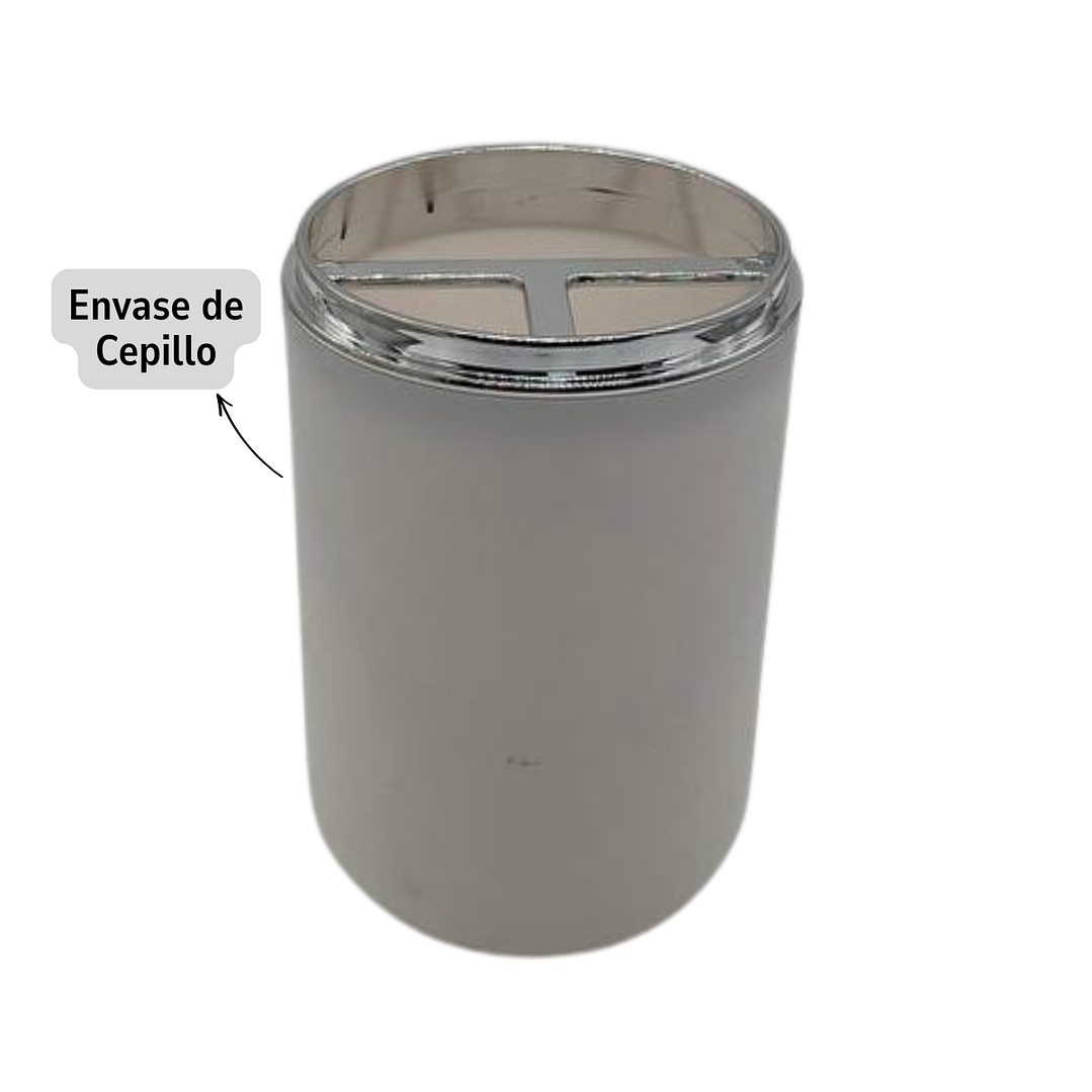 Juego de Accesorios para Baño 6 Piezas ABS Cromado Blanco + Cortina de Obsequio 4