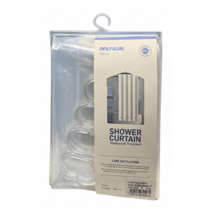 Juego de Accesorios para Baño 6 Piezas ABS Cromado Blanco + Cortina de Obsequio 10