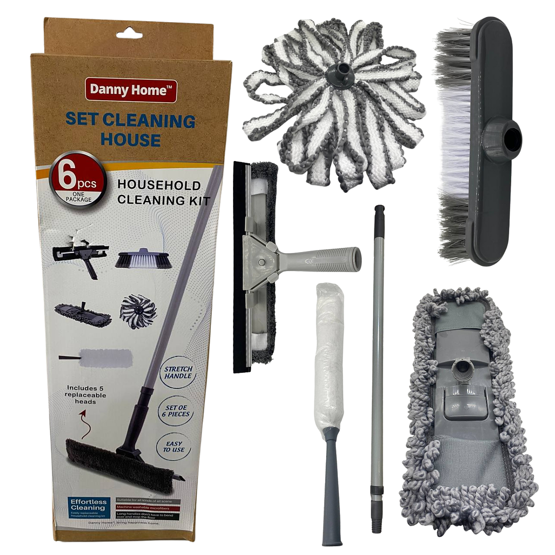 Kit de Limpieza 6 Piezas Cepillos de Microfibra Auto y Hogar – Interior y Exterior 6