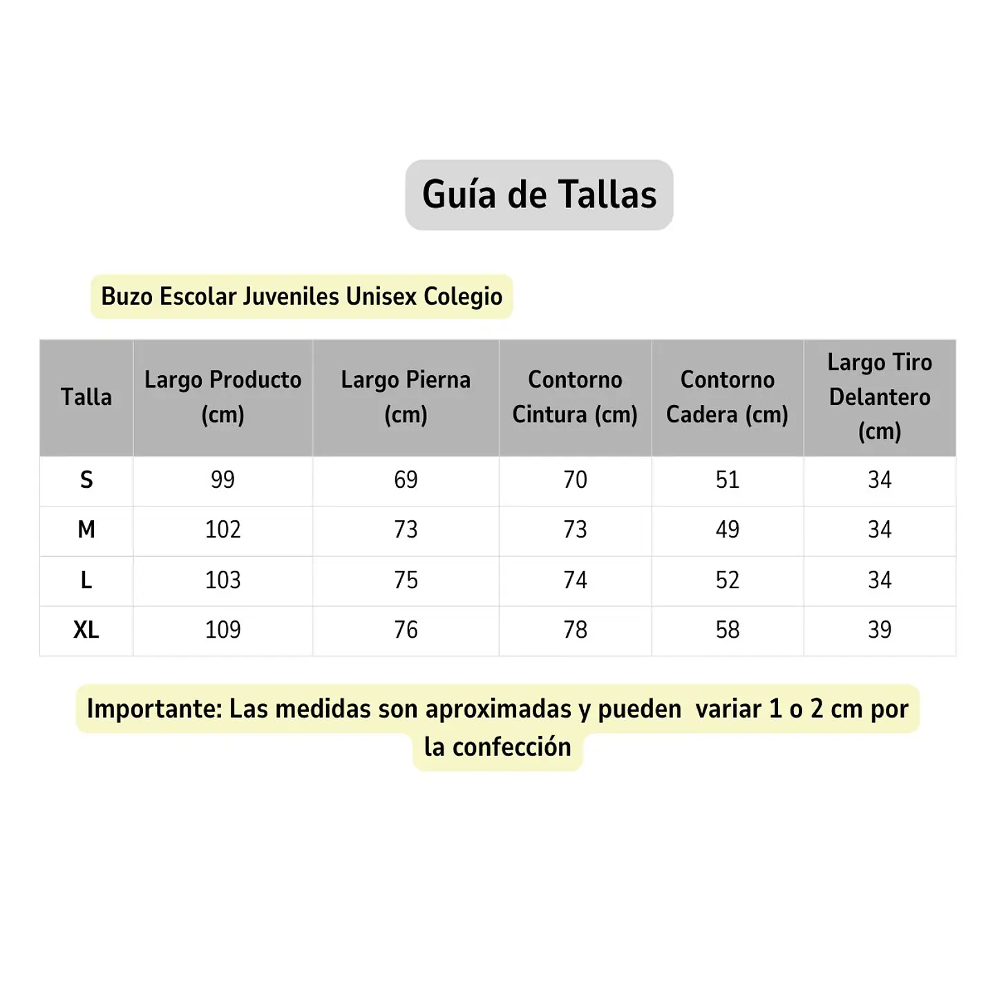 1 Buzo Escolar Juveniles Talla S-xl Unisex Colegio 2