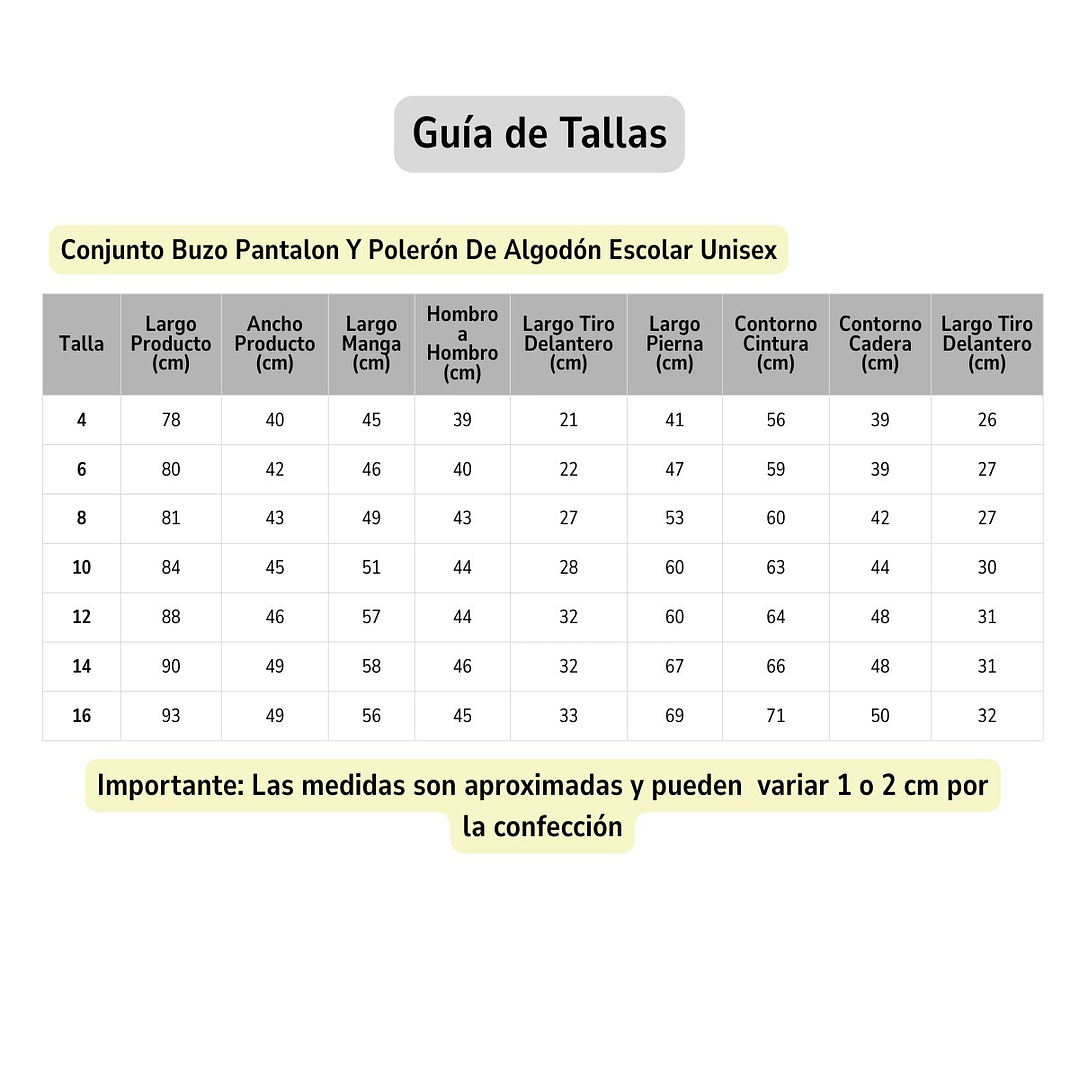 Conjunto Buzo Pantalon Y Poleron De Algodon Escolar Unisex 2