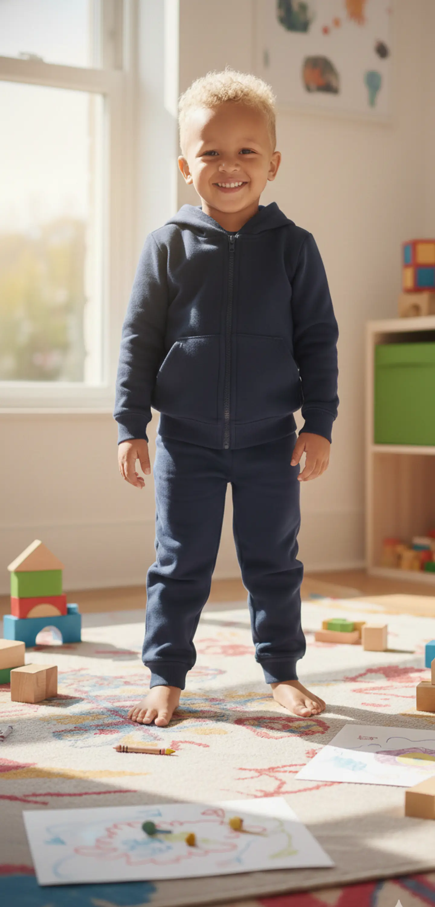Conjunto Buzo Pantalon Y Poleron De Algodon Escolar Unisex 4