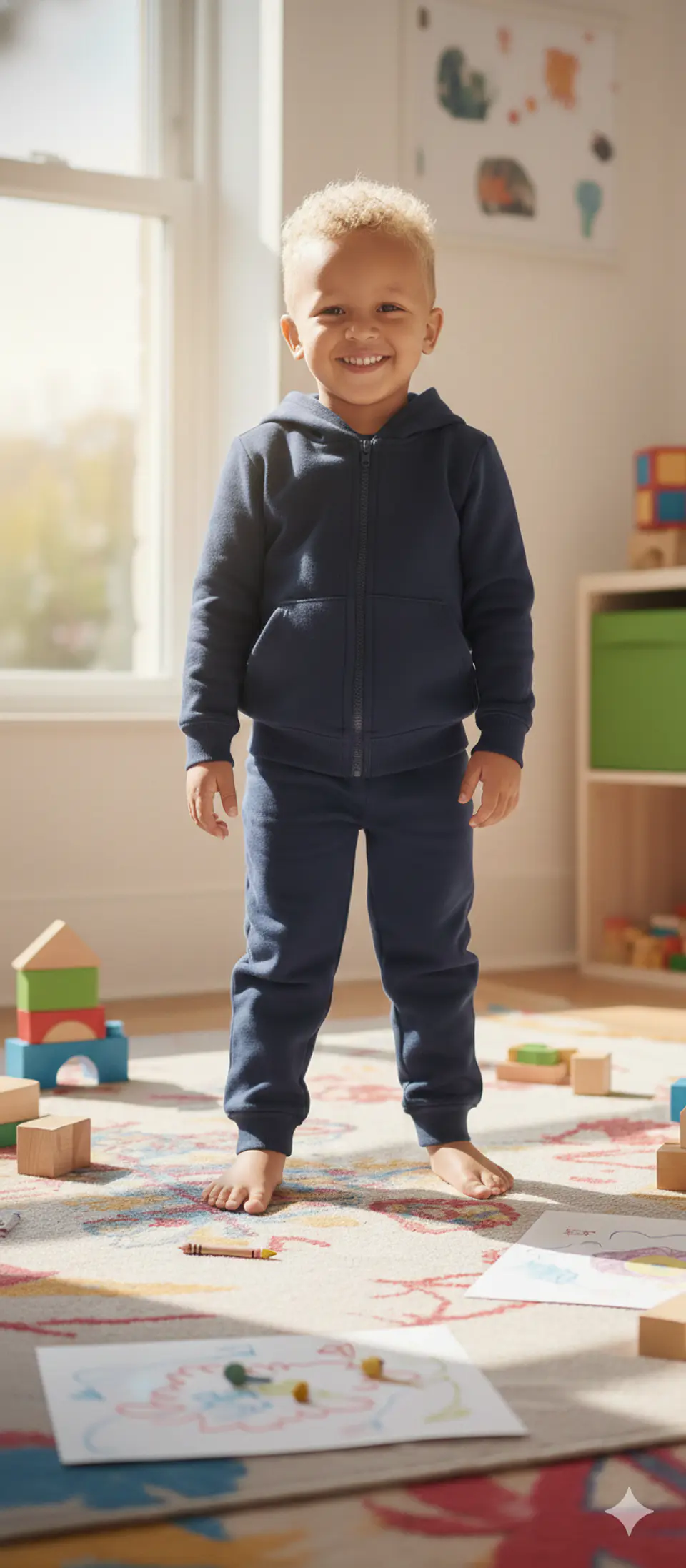 Conjunto Buzo Pantalon Y Poleron De Algodon Escolar Unisex 4